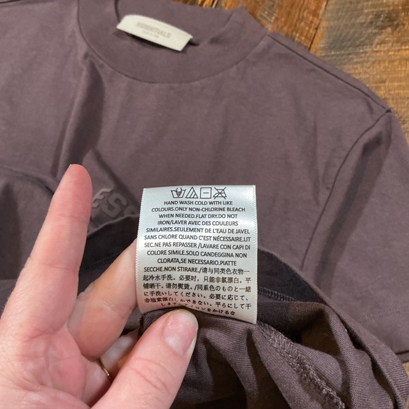 Fear of God Essentials T-Shirt Chocolate Brown Size M - Picture 9 of 9